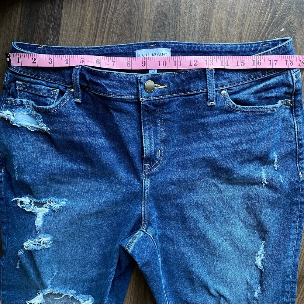 Lane Bryant Distressed Denim Jeans Size 14 - Picture 7 of 9